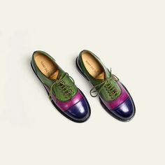 Multicolor Oxford Shoes Women Brogues Vintage Shoes