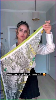 How to Style a Scarf 90x90 Scarf How To Wear, Twilly Scarf Styling, Scarf With Outfit, Ways To Wear A Scarf Around Your Neck, How To Tie Scarf Around Neck, Scarf Ideas How To Wear A, How To Style Scarf, Big Scarf Style, How To Style A Scarf