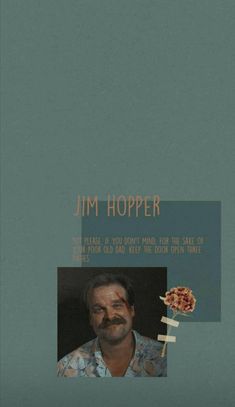 a man with a flower in his hand and the caption'jimmy hopper '