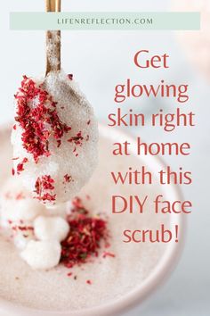 Face Scrub At Home, Face Scrub For Glowing Skin, Homemade Exfoliating Scrub, Diy Exfoliating Face Scrub, Scrub For Glowing Skin, Homemade Face Scrub, Diy Body Scrubs, Face Scrub Recipe, Body Care Recipes