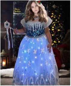 PRICES MAY VARY. 👍【Glittering Light-Up Princess Dress】 Hulaha toddler dress up clothes for girls crafted with sparkle string lights hidden completely inside the lining for a safe princess dress up experience.Turn on the lights in the dark which will transform little girls into a magical & dazzling princess! String lights can be removed from the underskirts. ❄️【Luxurious Princess Accessories】The complete toddler dress up set includes a LED light up princess dress, a magical wand and a sparkle je Toddler Dress Up Clothes, Lights In The Dark, Toddler Dress Up, Princess Accessories, Magical Wand, Princess Dress Kids, Princess Dress Up, Dress Up Outfits, Crafts For Girls