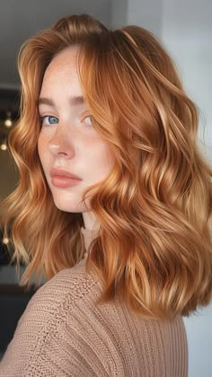 Radiant Summer Blonde: Your Guide to Achieving the Perfect Warm Glow Blond Copper Balayage, Brunette To Strawberry Blonde, Warm Honey Blonde Hair Balayage, Haircut Layers, Long Haircut, Blonde Hair Ideas, Haircut Women, Summer Blonde