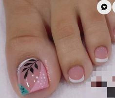 Pedicure Tradicional, French Manicure Nails, Cute Toe Nails, Cute Toes, Pedicure Nails, French Manicure