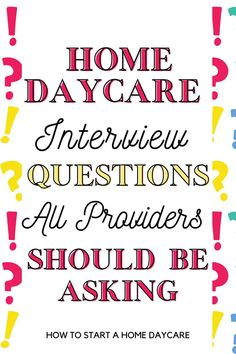 the front cover of home day care interview questions and answers should you be asking?