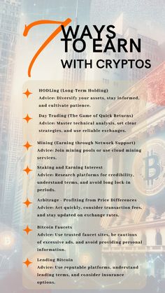 the back cover of 7 ways to earn with cryptos