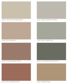 the different shades of paint that are used in this color scheme for furniture and home decor