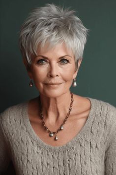 Chic Silver Pixie Elegance Short Hairstyle For Women Over 60 With Fine Hair, Short Hair For Grey Hair Over 50, Short Hairstyles For Women Over 65, Gray Hair Short Styles, Silver Pixie Haircut, Hairstyles For Over 70 Year Old Women, Hair Styles For Women Over 70, Grey Hair Modern, Sassy Hair Older Women