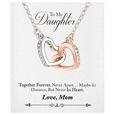 PRICES MAY VARY. 【Mother to Daughter Gifts】Surprised with this thoughtful present,dainty necklace,a sentimental message card,and a delicate gift box with LED light.Love knot necklace for daughter from mom will be a great gift to express your deep love to daughter and let her know mother’s love is always and forever 【Mother Daughter Necklace】The indescribable connection necklace between mother and daughter.Daughter necklace is made of 925 sterling silver that is safety and hypoallergenic for sens Mother To Daughter, Mother Daughter Jewelry, Mother Daughter Necklace, Daughter Necklace, Christmas Birthday Gifts, Love Mom, Knot Necklace, Girls Jewelry, Mothers Love