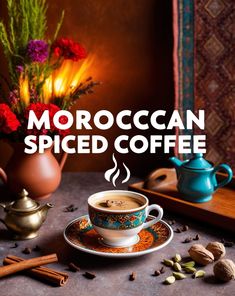 Pin this step-by-step guide to brewing Moroccan spiced coffee. Learn how to combine aromatic spices with rich coffee for a warm, flavorful drink perfect for any occasion. Save this recipe for your next coffee break! Moroccan Coffee, Coffee History, Iced Coffee Drinks, Coffee At Home, Spiced Coffee, Coffee Recipe, Moroccan Food, Coffee Roasting, Coffee Recipes