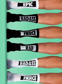 Badass Sock Pak Socks Photoshoot, Cycling Kits Design, Socks Photography, Bike Socks, Casual Hats, Womens Cycling, Skull Butterfly, Triathlon Clothing, Black And White Socks