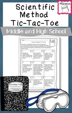 a science textbook with goggles and a book on the cover that says, scientific method ti