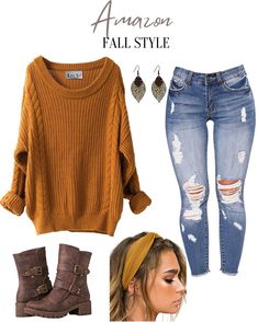 LINY XIN Women's Cashmere … curated on LTK Cute Fall Outfits Amazon, Light Colored Jeans Outfit Fall, How To Style Brown Combat Boots, Outfit For Fall For Women, Brown Boots And Jeans Outfit, Women Amazon Outfits, Boho Style Winter Fall Outfits, Tan Winter Outfits, Brown Combat Boots Outfit Winter