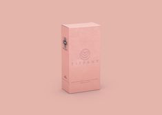 a pink carton with the word tiffany on it