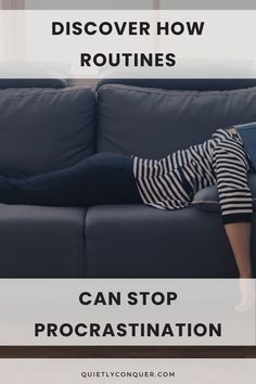 a woman laying on top of a couch with her legs crossed and text overlay reads,