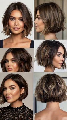 💫💖 Style the Glamorous Short Layered Bob Hairstyles Short Bob Hairstyles | Chic French Bob Thick Hair, Layered Bob Hairstyles Short, Hairstyles Short Bob, Undercut Bob Haircut, Short Layered Bob, Bob Hairstyles Short