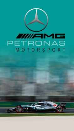 a mercedes car driving on a track with the words,'petronnas motorsports sport '