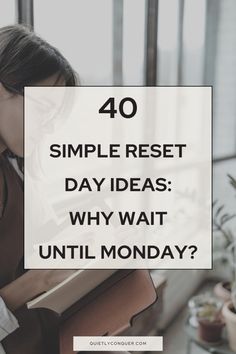 Ready to kickstart your motivation? Use these 40 simple ideas for your own reset day. Why wait until Monday when you can start now? Productivity tips for when you feel uninspired. #resetday #resetdayideas #newhabits #changebehaviour Reset Day, Time Of The Month, Time Blocking, Mini Journal, Productivity Tips, Start Now, New Month, Simple Ideas