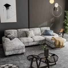 a living room filled with furniture and decor