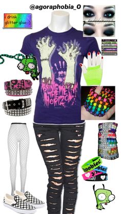 #bringmethehorizon #scenemo #scene #emo #emooutfit Emo Kid Aesthetic, Scene Outfit Ideas, Scene Queen Outfit, Scenemo Outfits, Scene Emo Fashion, Emo Scene Outfits, Scene Core, Scene Queens