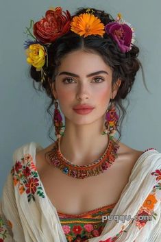 Hairstyle Latest, Mexican Hairstyles, Mexican Fashion, Classic Hairstyles, New Hairstyle, Mexican Dresses, Hair Detangler, Glamorous Wedding