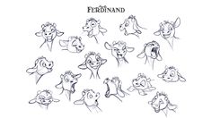 the character sheet for disney's new animated film, the lion and the mouse