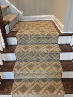 Stair Runners by Carpet to Go - Transitional - Staircase - New York - by Carpets To Go | Houzz Iron Stair Balusters, Staircase Pictures, Built In Bench Seating, Picture Molding, Staircase Ideas, Metal Railings