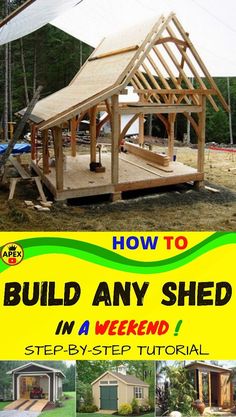 12000 Shed plans Greenhouse Farming, Diy Wood Plans, Amazing Sheds, Wooden House Design, Build Your Own Shed, Shed Floor, Wendy House, Shed To Tiny House, Sheds For Sale