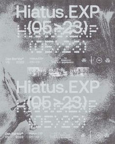 a poster with the words hiratus exp on it