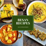 many different dishes are shown with the words bean recipes on them and in front of them