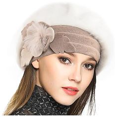 * Material: 100% Wool For Wool Berets/ 70% Angora & 30% Wool For Angora Berets With Soft Lining. Non-Wild Animal!!! Comfortable And Breathable For Sensitive Skin. * Size:Fit For Head Circumference 21.26 Inch~22.83 Inch.Combines Plenty Of Stretch With A Snug, Comfortable Fit. * Design: This Knitted French Beret. Simple And Cozy, Wool And Angora Surface Knitting Brim Cuffed, Soft Fur Lined.Decorated Floral, Bow And Liffle Fur. * Occasion: Easy Match For Casual/Formal Dress Up. Take It For Birthday Classic Kibbe, French Hat, Beret Style, Casual Formal Dresses, French Beret, Wool Beret, Dress Winter, Wool Berets, Fancy Hats