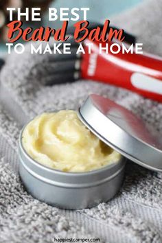 Beard Balm Diy Recipes, Homemade Beard Balm, Beard Balm Recipe, Diy Beard Balm, Diy Beard, Balm Recipe, Beard Butter, Beard Balm, Diy Gifts For Boyfriend