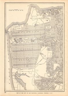 an old map of the city of new york, with buildings and streets in it