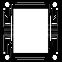 a black and white photo frame with lines