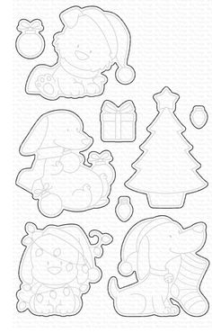 the cut outs are ready to be used for christmas cards and other crafting projects