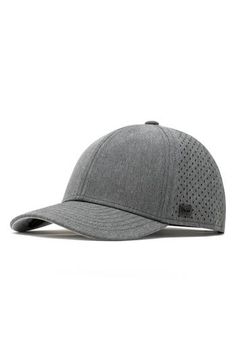 A smart moisture-wicking lining ensures superior comfort in a breathable perforated hat with a glare-reducing visor lining for superior clarity. 2 1/2" brim width Adjustable snapback strap 59% nylon, 34% micropolyester, 7% elastane or polyester/spandex Spot clean Imported Summer Cap, Ball Cap, Moisture Wicking Fabric, Snapback Hat, Snapback Hats, Water Repellent, Polyester Spandex, Heathers, Moisture Wicking