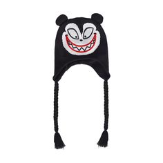 PRICES MAY VARY. SCARY TEDDY BEANIE CAP: Our cute and stylish black and white Scary Teddy winter hat is a great gift for the Disney movie fan in your life, and features a cool Scary Teddy face design with 3D ears and tassels; perfect for Halloween and everyday wear ONE SIZE: This skull cap slips on easily for a comfortable fit, and can be stretched to fit a wide range of adult men and women's head sizes LIGHTWEIGHT AND DURABLE: Beanies are composed of lightweight and durable knitted polyester fa Nightmare Before Christmas Clothing, Christmas Beanie, Scene Emo, Black Characters, Beanie Cap, Ear Gauges, Disney Movie, The Nightmare Before Christmas, Acrylic Fabric