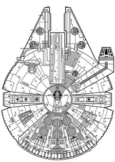 a diagram of the star wars millennium cruiser