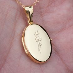 Unique Locket Necklace, Rose Gold Locket, Unique Locket, Engraved Locket, Silver Locket Necklace, Gold Locket Necklace, Photo Locket Necklace, Oval Locket, Memory Locket