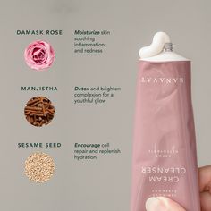 Beauty Product Poster, Skin Care Texture, Skincare Design, Best Cleanser, Organic Spa, Skincare Products Photography, Milk Cleanser, Ayurvedic Herbs, Rose Essential Oil