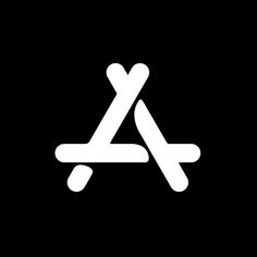 the letter a is made up of white lines on a black background, and it appears to be an abstract shape