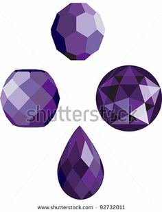 four purple diamonds arranged in the shape of drops