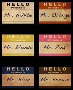 some type of name tags with different colors