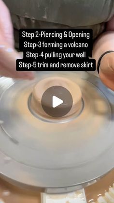 a video demonstrating how to use an object in the process of making something out of clay