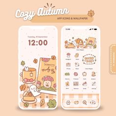 an app with hello kitty theme on the front and back cover, as well as two screens