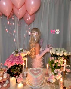 Pink Birthday Ideas Decor, Pink Bow Birthday Party Ideas, Bow Party Ideas, Pink Birthday Set Up, Coquette Birthday Ideas, Pink Aesthetic Birthday Party, Brithday Idol Ideas, What To Do At A Birthday Party, Coquette Bday Party