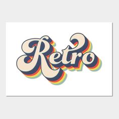 the word retro is shown in bold colors