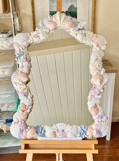 Beach Decor Seashell Mirror Made to Order - Etsy Mirror Coastal, Seashell Display, Beach Room Decor, Seashell Mirror, Custom Mirror, Ocean Room, Starfish Decor, Beachy Room, Shell Mirror