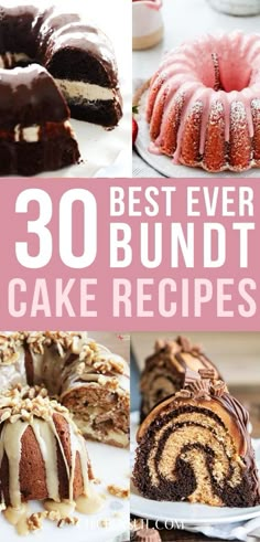 the best ever bundt cake recipes for every type of dessert you have on hand