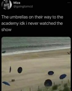 the umbrellas on their way to the academy idk i never watched the show