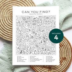 an adult coloring book with the title can you find? written in black and white